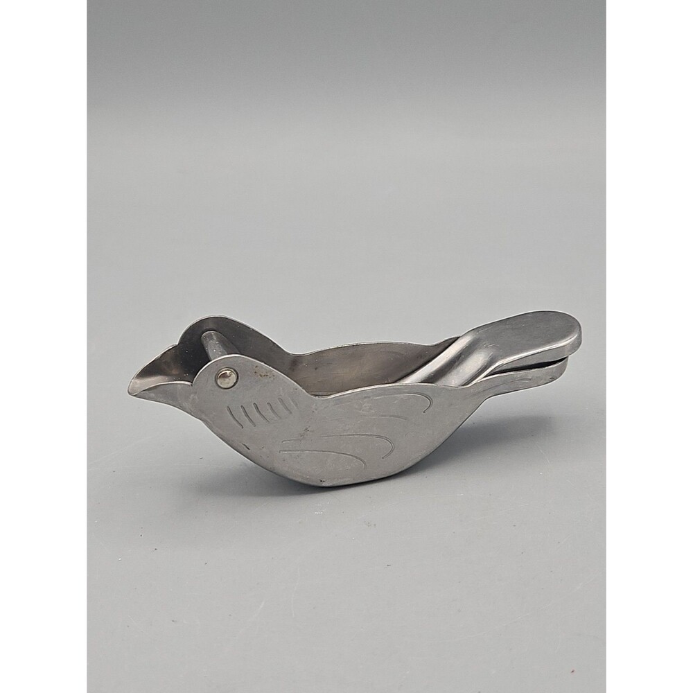 Vintage Bird Lemon Squeezer Stainless Steel Lime Wedge Juicer Bar Tool Silver
